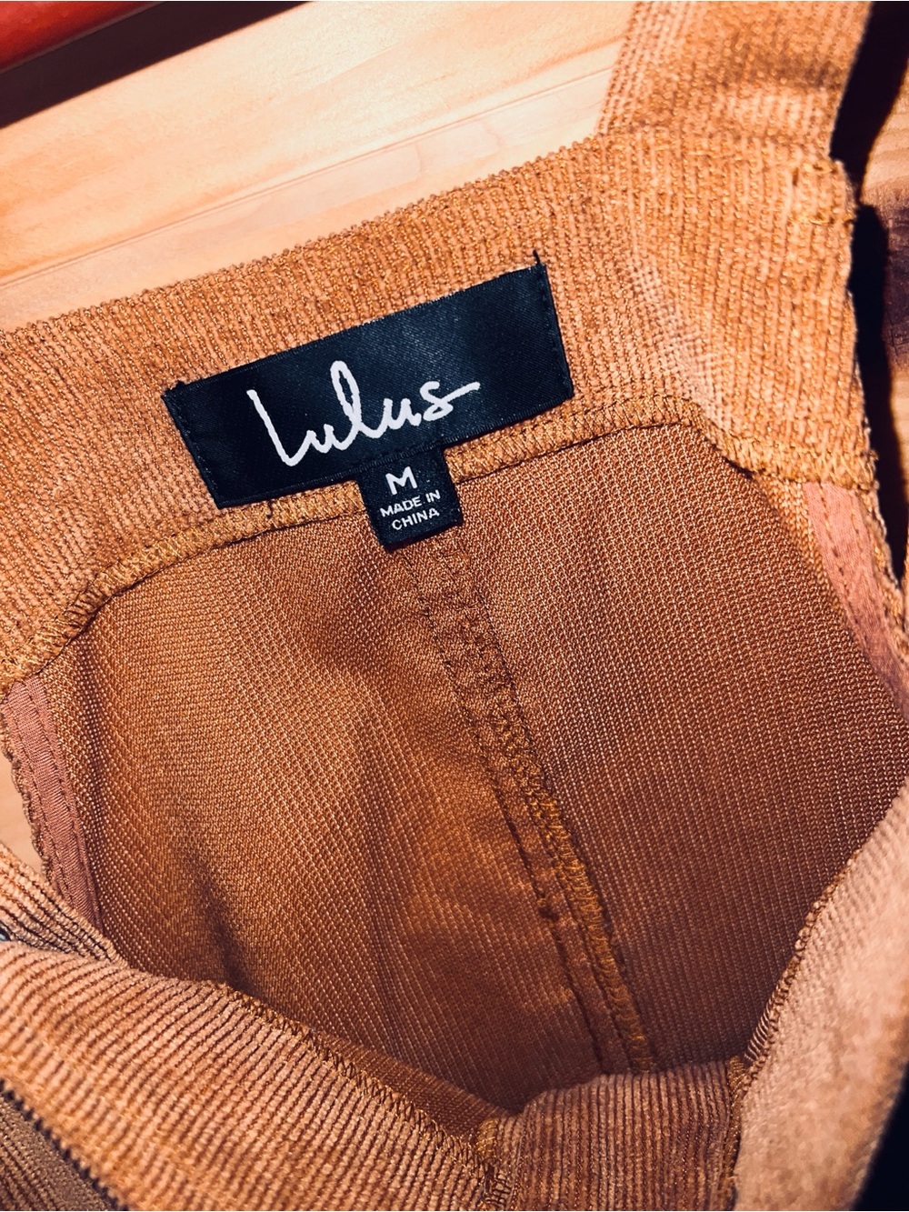 Lulu's Tan Corduroy Pinafore Dress - Picture 2 of 7